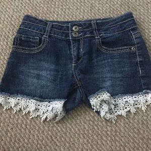blue jean shorts